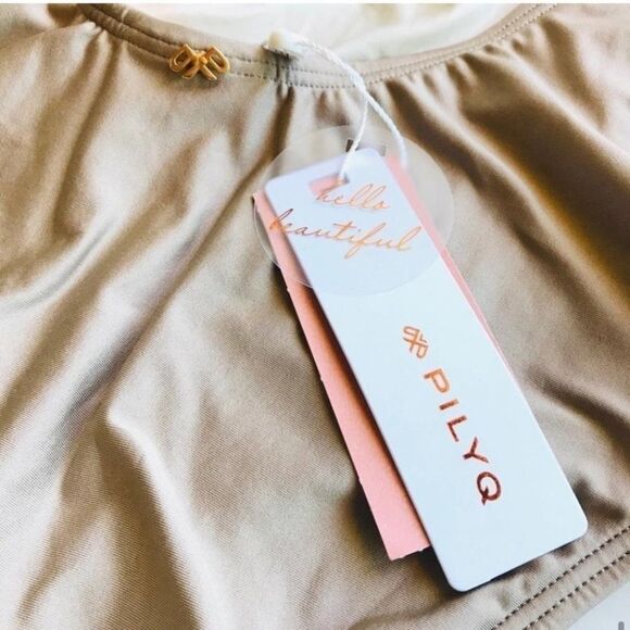 Nwt Anthropologie PilyQ Colorblock Sandstone Farrah OnePiece - Picture 6 of 8